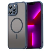 Hibridni ovitek HaloFrost II MagSafe za iPhone 13 Pro - navy blue