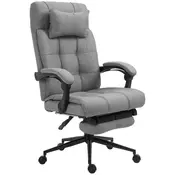Homestar Pisarna stol z nastavljivim naslonom za glavo in oporo za noge 66x70x116-124 cm siva