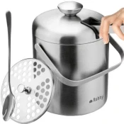 Malatec Inox set posode za led - vedro 1,3L + klešče + žlica