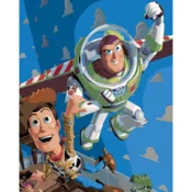shumee Slikanje po številkah z okvirjem Slike za slikanje - Toy Story 40x50 cm