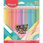Maped: barvni svinčniki Color Peps Pastel, trikotni, set 24 kosov