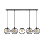 Luster na sajli MERCURE 5xE27/60W/230V crna