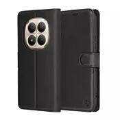 Etui Techsuit Leather Folio za Xiaomi Redmi Note 15 Pro Plus 5G/Poco M8 Pro - črn