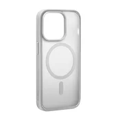slomart Silikonska torbica Puro Gradient MagSafe za iPhone 15 Pro - srebrna