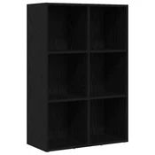 Vidaxl Knjižna omara črni hrast 66x30x98 cm inženirski les