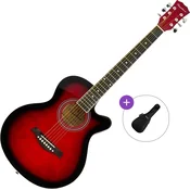 Pasadena SG026C-38 Basic SET Red Sunburst Akustična kitara Jumbo