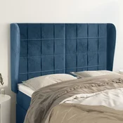 Vidaxl vidaXL Vzglavje s krilci temno modro 147x23x118/128 cm žamet