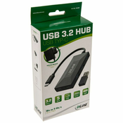 InLine USB 3.2 Gen 1 Hub, USB Typ-C, 3 Port Typ-A, 2 Port Typ-C, 3A Netzteil - schwarz 35398