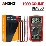 KJB Digitalni multimeter DM850 za električne meritve, rdeč, s škatlo