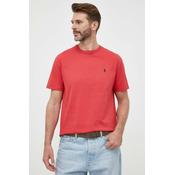 Pamucna majica Polo Ralph Lauren boja: crvena, glatki model