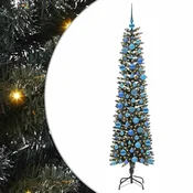 Vidaxl Umestno božično drevo Zelena 180 cm PVC, plastika in jeklo
