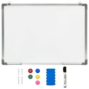 Vidaxl Magnetna piši-briši tabla bela 70x50 cm jeklo