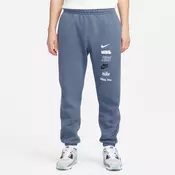 Nike M NK CLUB+ BB CF PANT MLOGO, muške hlače, plava DX0795