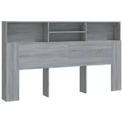 Vidaxl Vzglavna omarica siva sonoma 180x19x103,5 cm