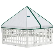 vidaXL vidaXL 6 Panelna Pasja Ograja Bela 179 x 151 x 114 cm Plastika, (5000287953)