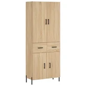 Vidaxl Visoka komoda sonoma hrast 69,5x34x180 cm inženirski les