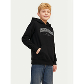 Jack & Jones Junior Majica JJECALEB  črna / bela