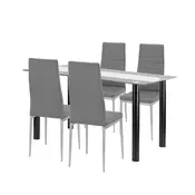 Jedilni set Denton 4+1 sivo-siv