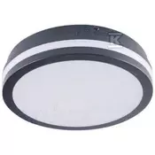 slomart Stropna svetilka BENO NW-O-GR 220mm 18W 4000K 1400lm IP54 okrogla siva