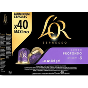 LOR Espresso Lungo Profondo aluminijaste kapsule za Nespresso® 40 kosov