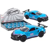 Metalni sportski autic za igru 1:32 Friction Drive – tirkizni