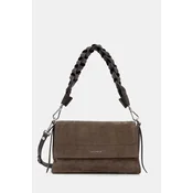 Ročna torba Coccinelle P6P Boheme Suede Bimaterial E1 P6P 12 01 01 Khaki