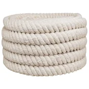 Vidaxl Vrv iz jute 50 Bela 100% Tossa jute