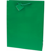 Vrečka darilna 330x457x102 platificirana mat PROMOCIJA - ZELENA