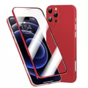 Maska Slim 360 full cover za Iphone 12 Pro Max crvena