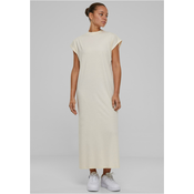 Womens Urban Classics Long Extended Shoulder Dress - Cream