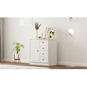 Hanah Home Komoda Rb-168-04-002, 87x85x43 cm, Bela