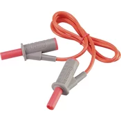 VOLTCRAFT Visokofleksibilni varnostni merilni kabel [lamelni vtič 4 mm-lamelni vtič 4 mm] 0.75 m rdeče barve MSB-501 10 A