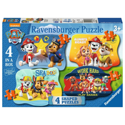 Ravensburger - Puzzle 4in1 Paw Patrol II - 15 - 39 kosov