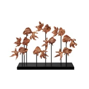 Aberto Design Stona dekoracija Goldsish 2, Bronzana