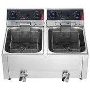 VEVOR Električni friteza z dvema rezervoarjema 14 L 5000W srebrna