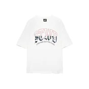 Pull&Bear Majica mornarska/svetlo oranžna/bela