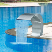 VIDAXL vodni slap za bazen (45x30x60cm), inox