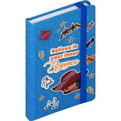 nb grafo Notes A6 črte trde platnice, 96 listov, z elastiko, 0667.07 Dolly moder