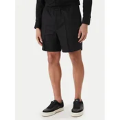 Kratke hlače Calvin Klein Straight Linen 7 Pull On Short Black M