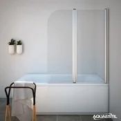Aquaestil Titan II paravan za kadu srebrni profil - Aquaestil - 116 cm/ 140 cm - Kaljeno staklo 6mm - Srebrna*** moguce naruciti i u bijeloj i crnoj boji (cijena na upit) - Prozirno*** moguce naruciti i reljef (cijena na upit)