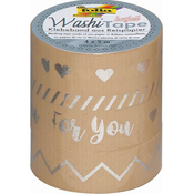 Ukrasni selotejp Folia - Washi Tape, For you, 4 kom.