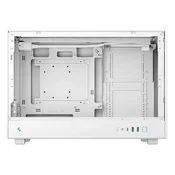 Računalniško ohišje DeepCool CH260, Micro-ATX, kajeno steklo, belo