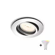 Philips - LED RGBW prigušiva ugradna plafonska svetiljka DONEGAL 1xGU10/4,8W/230V + daljinski upravljac