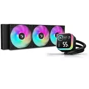 Komplet za tekočinsko hlajenje AIO Liquid Cooler DeepCool LQ360 ULTRA, 360mm, LCD, ARGB, črn - R-LQ360-BKASMC-G-1