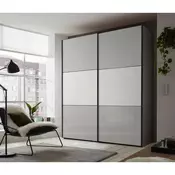 Ormar Sa Staklenim Kliznim Vratima Includo 200/222/68 cm bela, svetlosiva