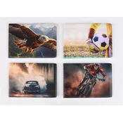 Etui za osebne izkaznice in kartice, ležeči, s 6 vložki, vzorčast PVC, Multi-sheet, za fanta