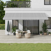 Automatska sklopiva tenda antracit&bijela 600x300 cm