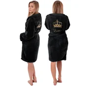 Ženski kopalni plašč Queen Black L/XL