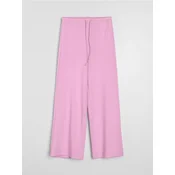 Sinsay - Wide leg pantalone od mekane trikotaže sa mješavinom viskoze soft touch - roze