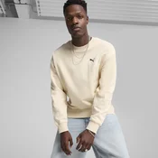 Mens Puma WARDROBE ESS Relaxed Crew, White, Size S, Clothing